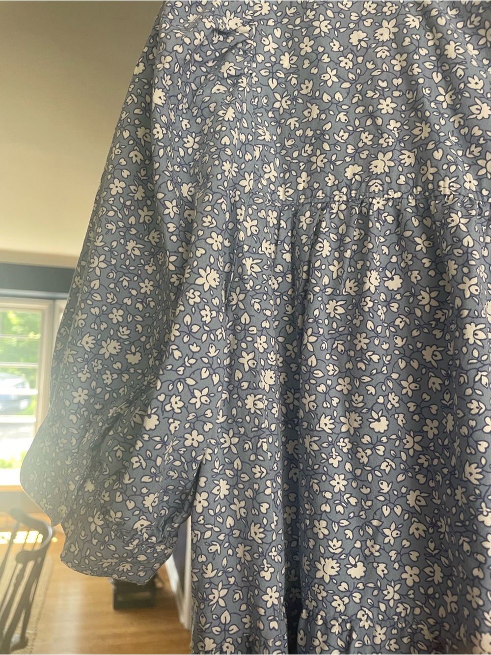 Madewell Light Blue Floral dress XL maxi EUC! - Picture 5 of 10